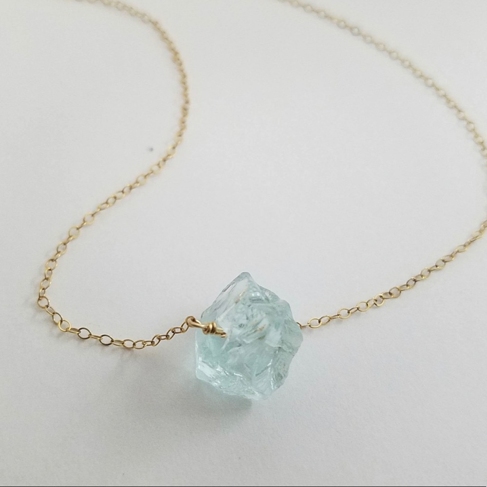 Aquamarine & 14k Gold Tranquility Necklace